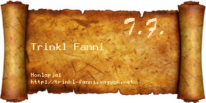 Trinkl Fanni névjegykártya